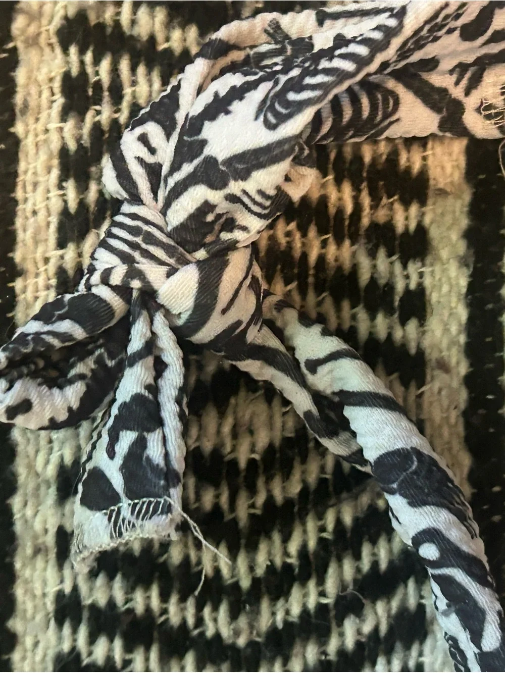 Black & White Skeleton Print dog scarf